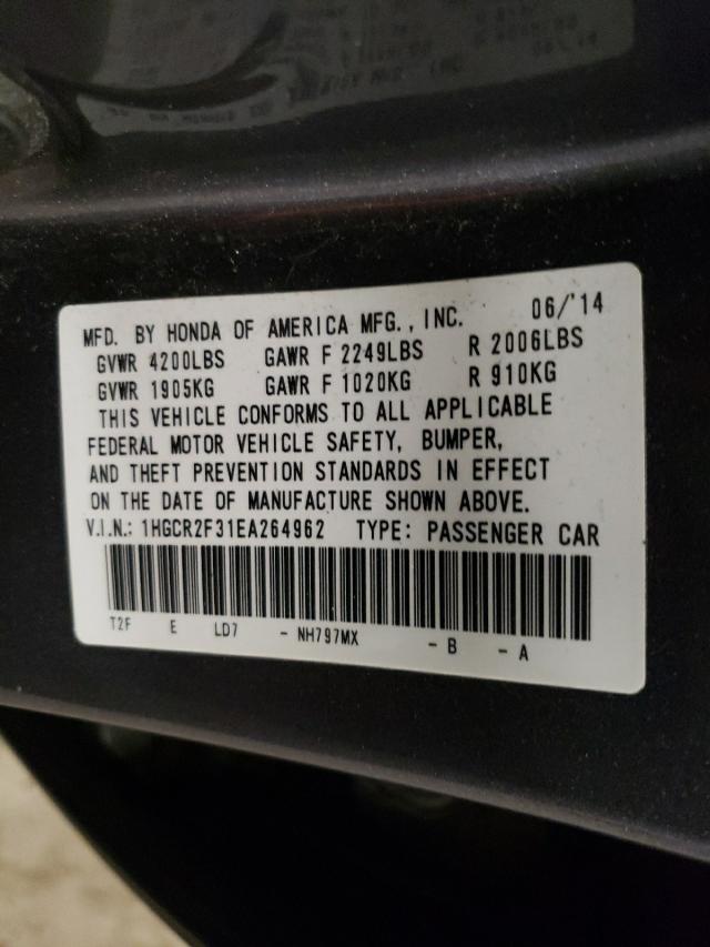 Photo 10 from auction – 2014 HONDA ACCORD LX with VIN 1HGCR2F31EA264962