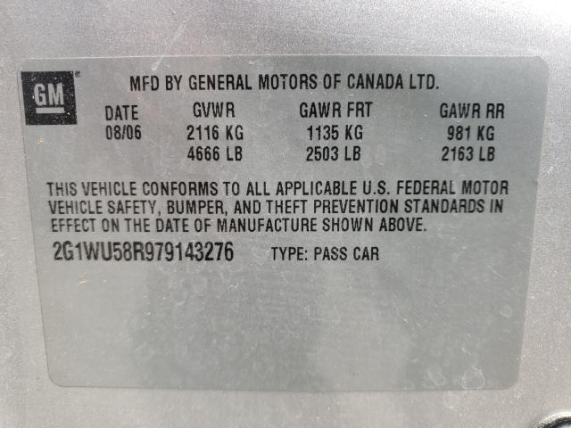Photo 10 from auction – 2007 CHEVROLET IMPALA with VIN 2G1WU58R979143276