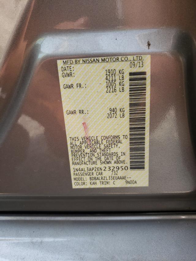 Photo 10 from auction – 2014 NISSAN ALTIMA 2.5 with VIN 1N4AL3AP2EN232950