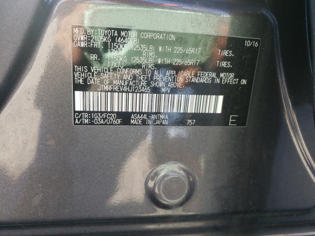 Photo 10 from auction – 2017 TOYOTA RAV4 XLE with VIN JTMRFREV4HJ123465