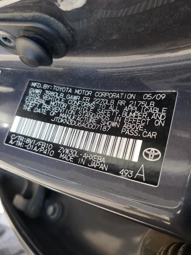 Photo 10 from auction – 2010 TOYOTA PRIUS with VIN JTDKN3DU6A0007187