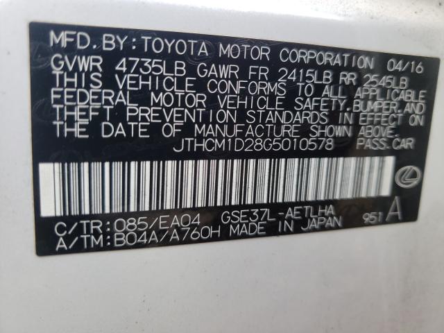 Photo 10 from auction – 2016 LEXUS IS 300 with VIN JTHCM1D28G5010578