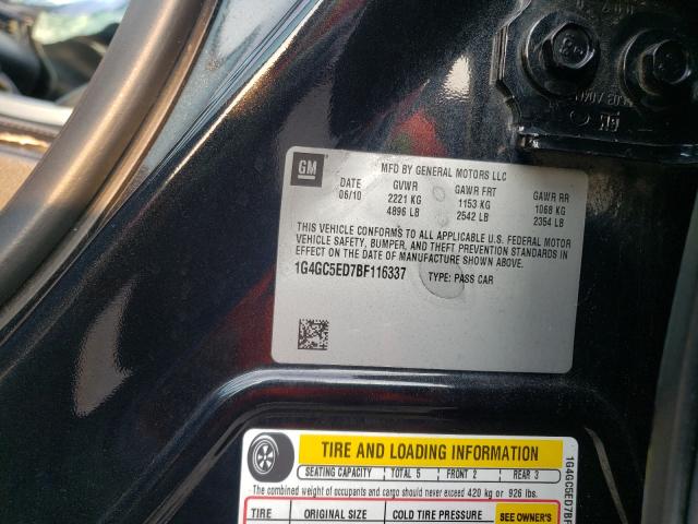 Photo 10 from auction – 2011 BUICK LACROSSE C with VIN 1G4GC5ED7BF116337