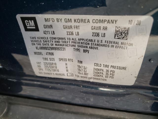 Photo 10 from auction – 2021 BUICK ENCORE GX with VIN KL4MMBS29MB092231
