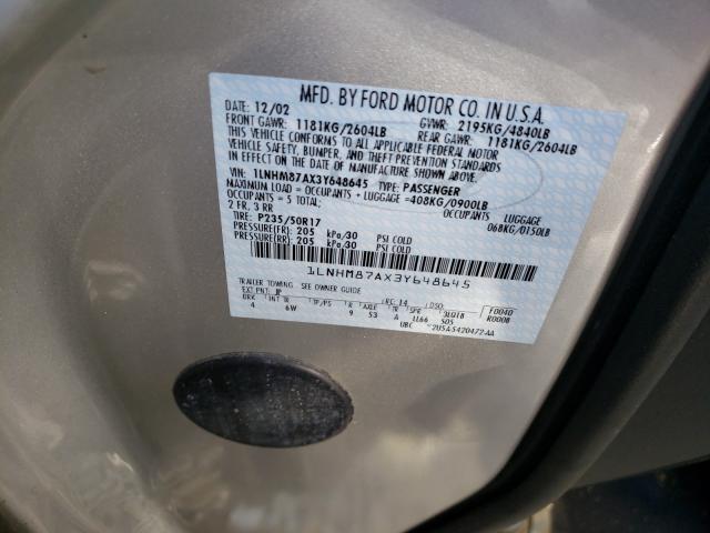 Photo 10 from auction – 2003 LINCOLN LS with VIN 1LNHM87AX3Y648645