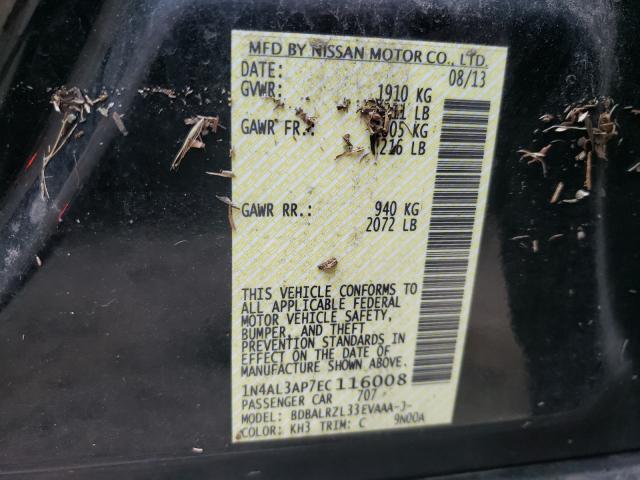 Photo 10 from auction – 2014 NISSAN ALTIMA 2.5 with VIN 1N4AL3AP7EC116008
