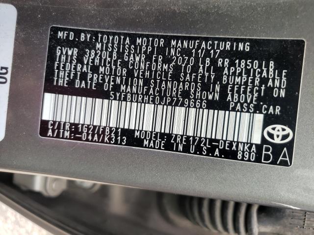 Photo 10 from auction – 2018 TOYOTA COROLLA L with VIN 5YFBURHE0JP779666