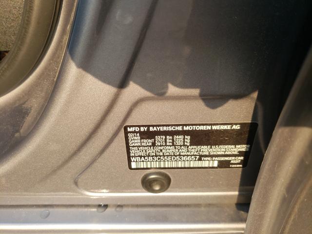 BMW 535 XI 2014 with VIN WBA5B3C55ED536657 - Photo from auction