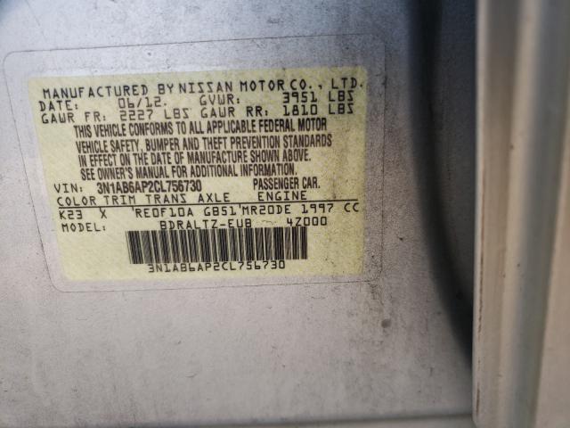 Photo 10 from auction – 2012 NISSAN SENTRA 2.0 with VIN 3N1AB6AP2CL756730