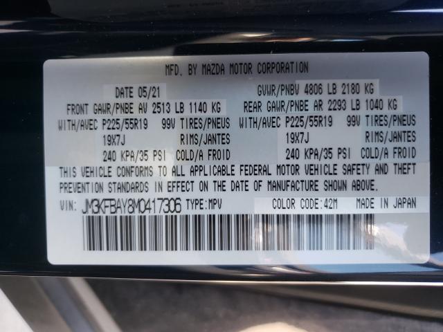 Photo 10 from auction – 2021 MAZDA CX-5 GRAND with VIN JM3KFBAY8M0417306