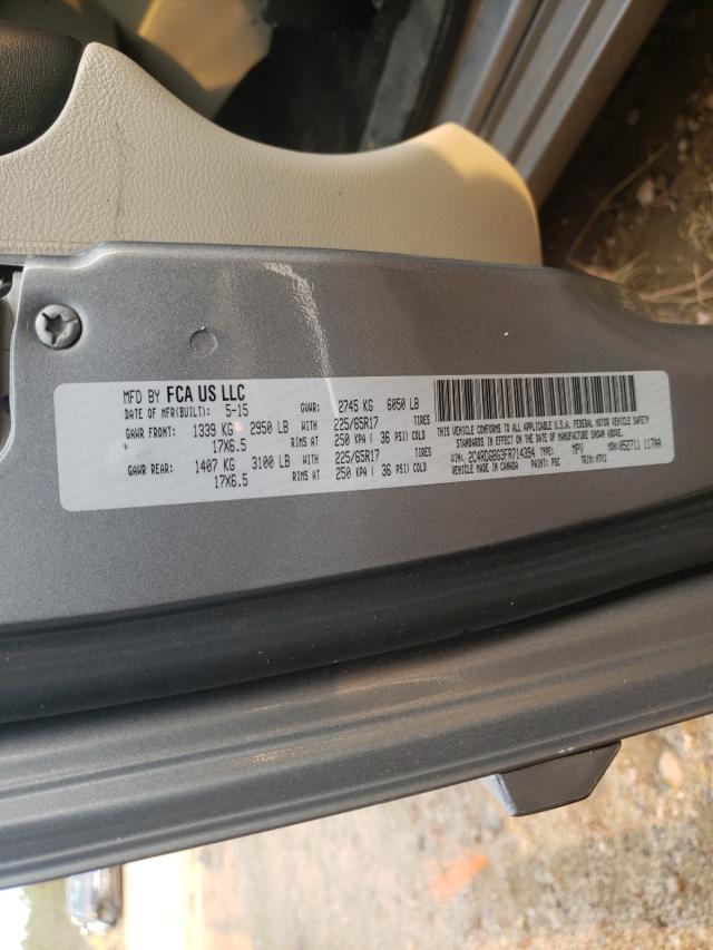 Photo 10 from auction – 2015 DODGE GRAND CARA with VIN 2C4RDGBG3FR714394