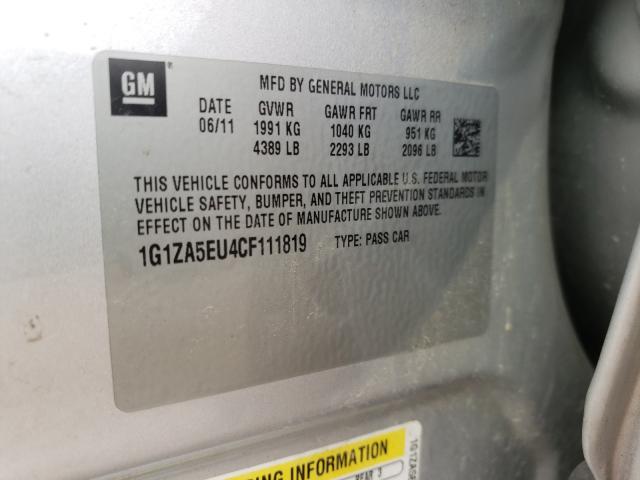 Photo 10 from auction – 2012 CHEVROLET MALIBU LS with VIN 1G1ZA5EU4CF111819