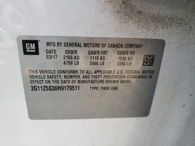 Photo 10 from auction – 2017 CHEVROLET IMPALA LS with VIN 2G11Z5S36H9179511