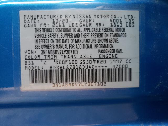 Photo 10 from auction – 2020 NISSAN SENTRA SR with VIN 3N1AB8DV7LY307102