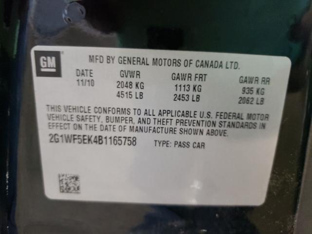 Photo 10 from auction – 2011 CHEVROLET IMPALA LS with VIN 2G1WF5EK4B1165758