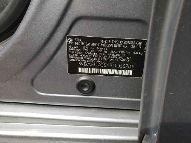 Photo 10 from auction – 2011 BMW 535 XI with VIN WBAFU7C54BDU55781
