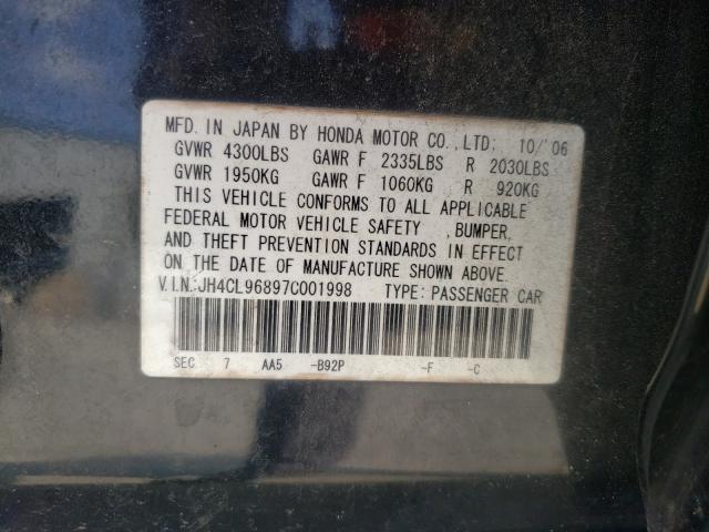 Photo 10 from auction – 2007 ACURA TSX with VIN JH4CL96897C001998