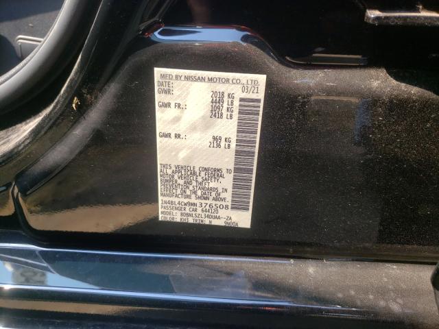 Photo 10 from auction – 2021 NISSAN ALTIMA SR with VIN 1N4BL4CW9MN376508