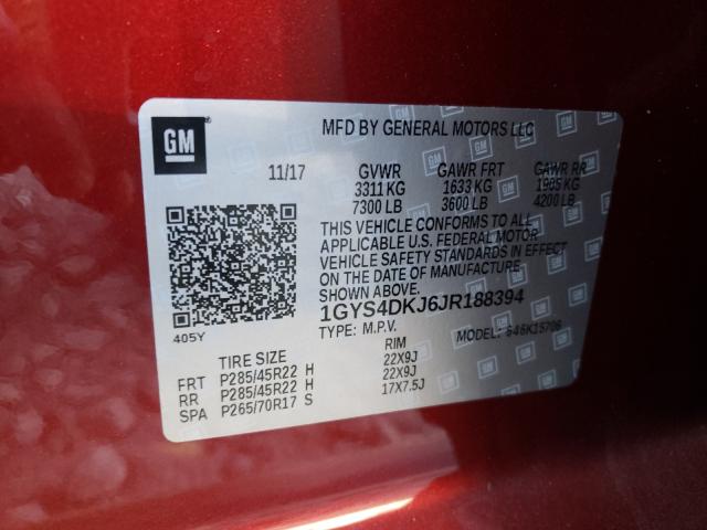 Photo 10 from auction – 2018 CADILLAC ESCALADE P with VIN 1GYS4DKJ6JR188394