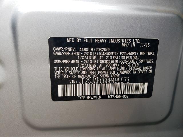 Photo 10 from auction – 2016 SUBARU FORESTER 2 with VIN JF2SJAFC6GH495573