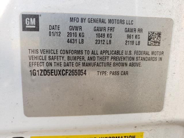 Photo 10 from auction – 2012 CHEVROLET MALIBU 2LT with VIN 1G1ZD5EUXCF265054