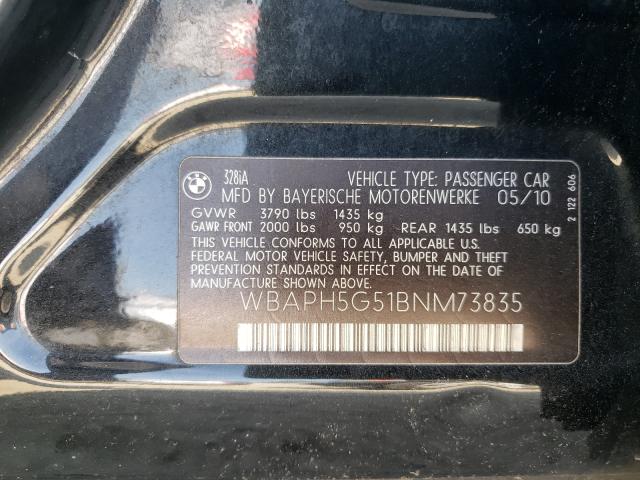 Photo 10 from auction – 2011 BMW 328 I SULE with VIN WBAPH5G51BNM73835