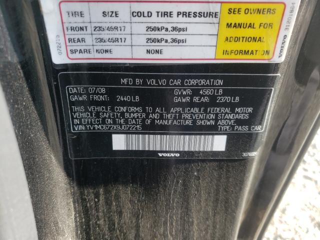 Photo 10 from auction – 2009 VOLVO C70 T5 with VIN YV1MC672X9J072215
