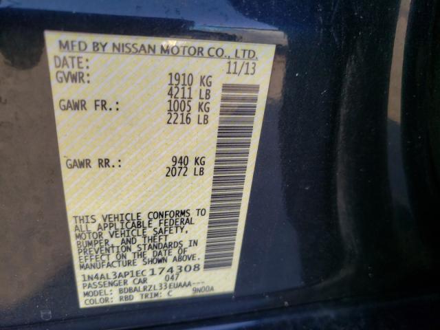Photo 10 from auction – 2014 NISSAN ALTIMA 2.5 with VIN 1N4AL3AP1EC174308