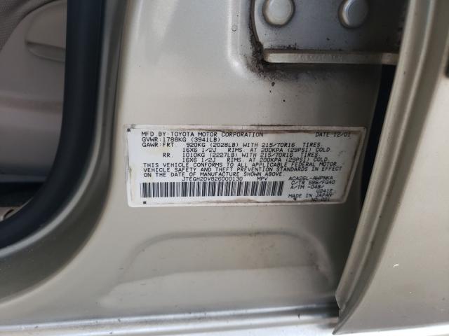 Zdjęcie 10 z aukcji – 2002 TOYOTA RAV4 z VIN JTEGH20V826000130