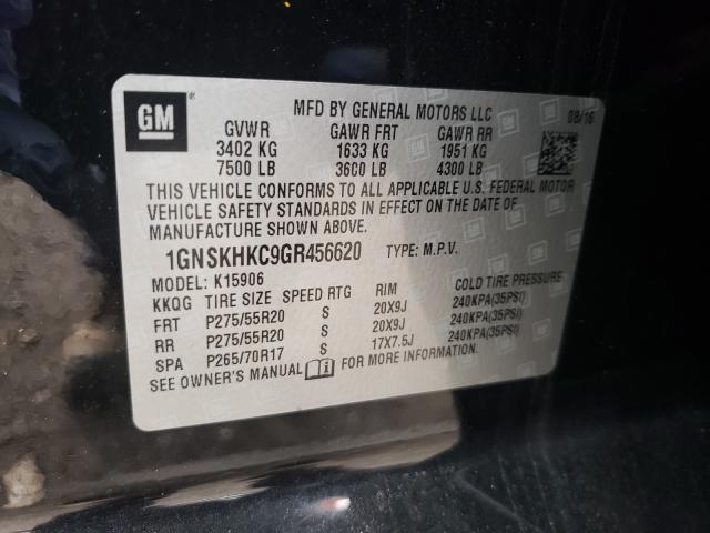 Photo 10 from auction – 2016 CHEVROLET SUBURBAN K with VIN 1GNSKHKC9GR456620