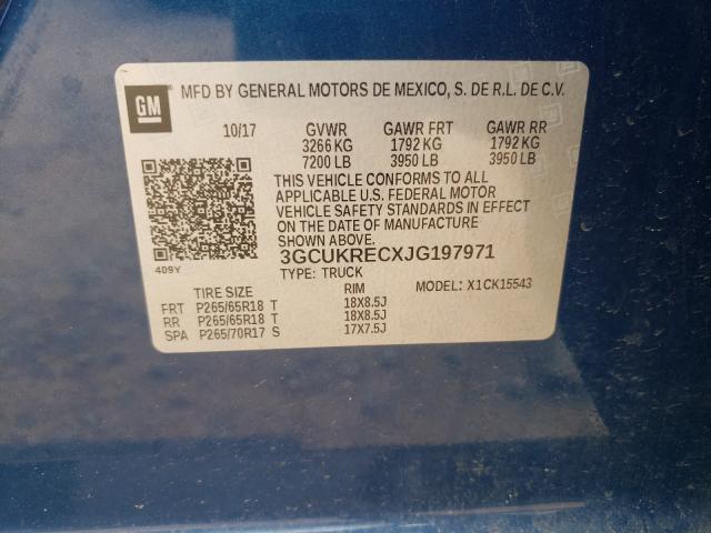 Photo 10 from auction – 2018 CHEVROLET SILVERADO with VIN 3GCUKRECXJG197971