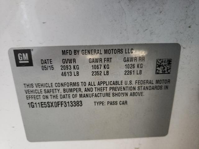 Photo 10 from auction – 2015 CHEVROLET MALIBU 2LT with VIN 1G11E5SX0FF313383