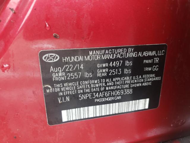 Photo 10 from auction – 2015 HYUNDAI SONATA SPO with VIN 5NPE34AF6FH069388