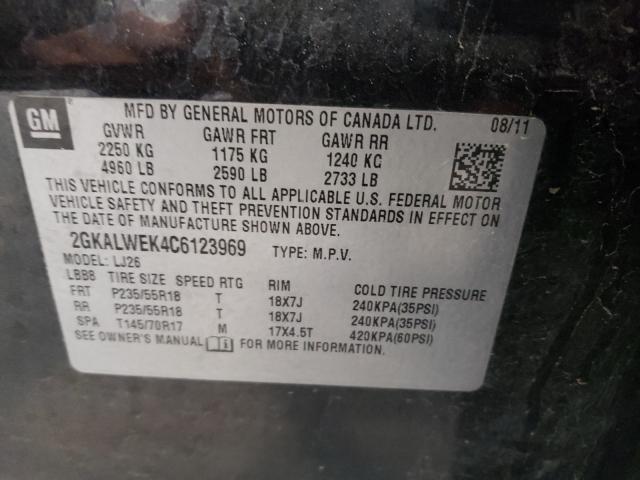 Photo 10 from auction – 2012 GMC TERRAIN SL with VIN 2GKALWEK4C6123969