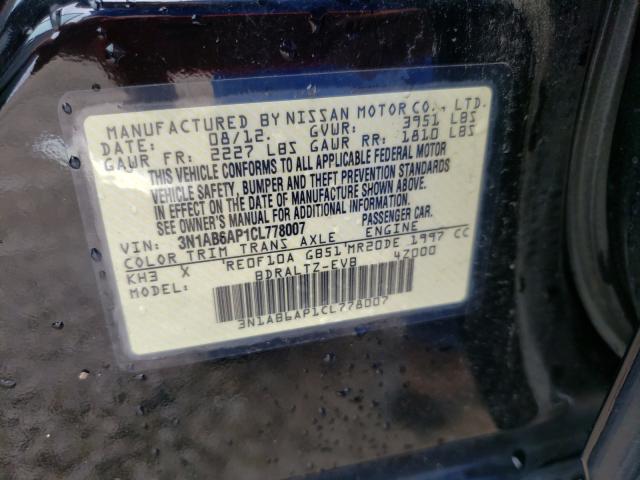 Photo 10 from auction – 2012 NISSAN SENTRA 2.0 with VIN 3N1AB6AP1CL778007