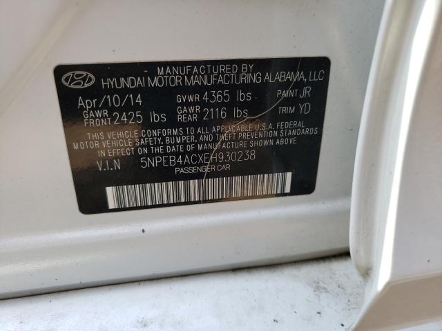 Photo 10 from auction – 2014 HYUNDAI SONATA GLS with VIN 5NPEB4ACXEH930238