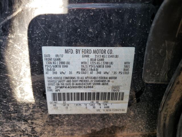 Photo 10 from auction – 2017 FORD EDGE SE with VIN 2FMPK4G90HBC62868