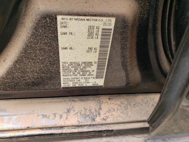 Photo 10 from auction – 2015 NISSAN ALTIMA 2.5 with VIN 1N4AL3AP9FC436478