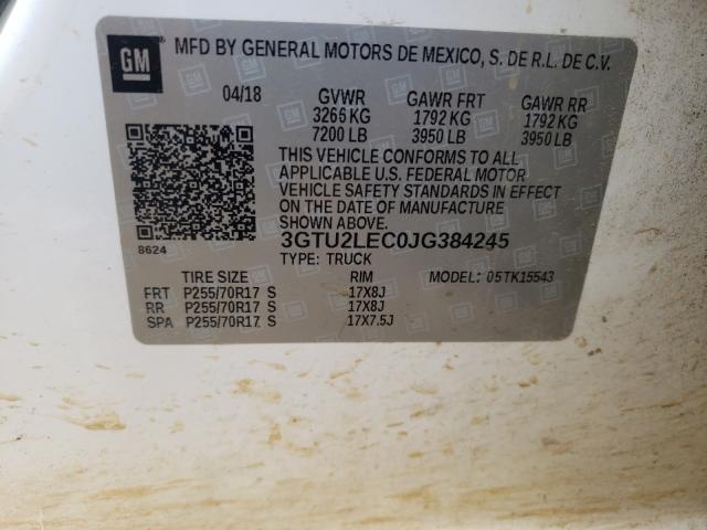 Photo 10 from auction – 2018 GMC SIERRA K15 with VIN 3GTU2LEC0JG384245