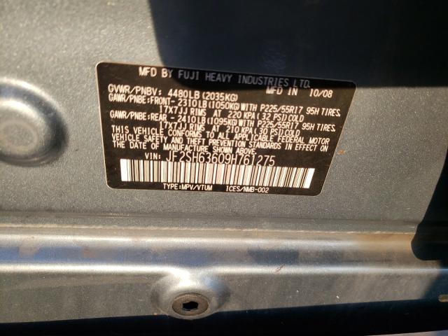 Photo 10 from auction – 2009 SUBARU FORESTER 2 with VIN JF2SH63609H761275