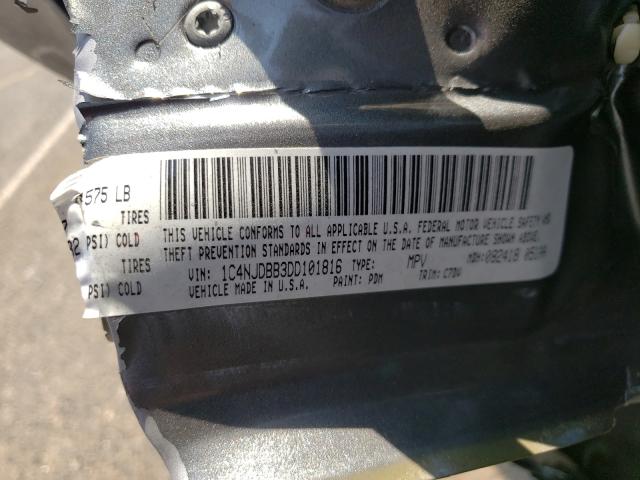 Photo 10 from auction – 2013 JEEP COMPASS SP with VIN 1C4NJDBB3DD101816
