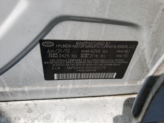 Photo 10 from auction – 2013 HYUNDAI SONATA GLS with VIN 5NPEB4AC9DH552279