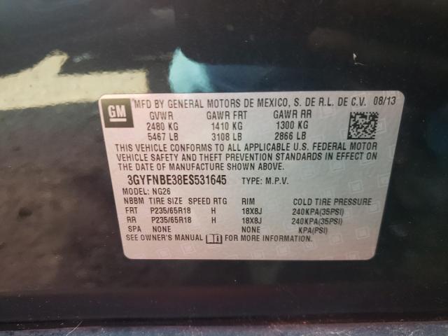 Photo 10 from auction – 2014 CADILLAC SRX LUXURY with VIN 3GYFNBE38ES531645
