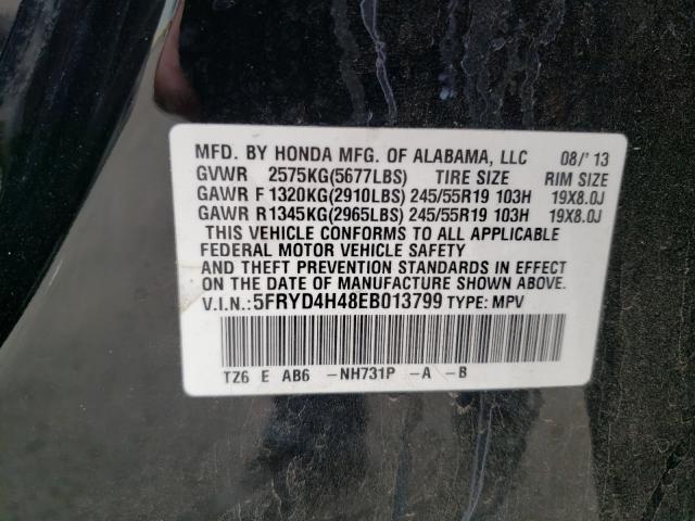 Photo 10 from auction – 2014 ACURA MDX TECHNO with VIN 5FRYD4H48EB013799