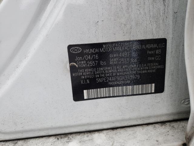 Photo 10 from auction – 2016 HYUNDAI SONATA SE with VIN 5NPE24AF9GH373979