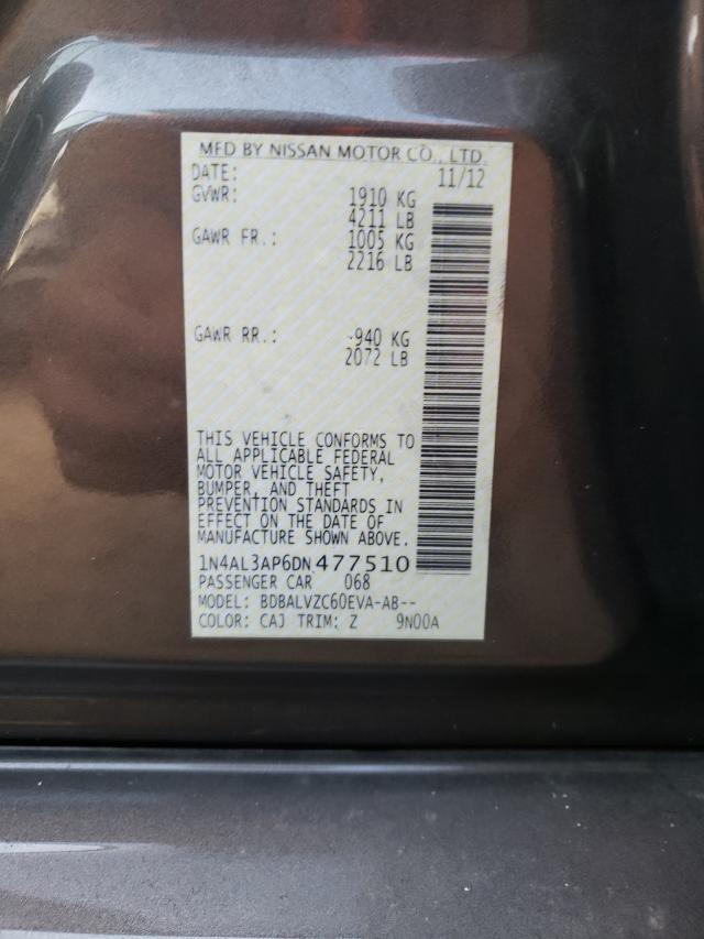 Photo 10 from auction – 2013 NISSAN ALTIMA 2.5 with VIN 1N4AL3AP6DN477510
