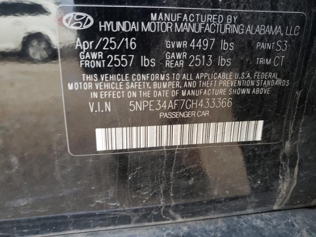 Photo 10 from auction – 2016 HYUNDAI SONATA SPO with VIN 5NPE34AF7GH433366