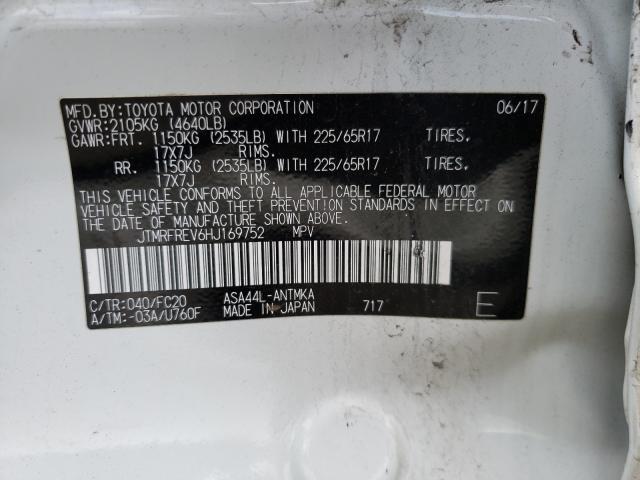 Photo 10 from auction – 2017 TOYOTA RAV4 XLE with VIN JTMRFREV6HJ169752