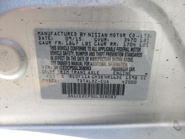 Photo 10 from auction – 2016 NISSAN VERSA NOTE with VIN 3N1CE2CP5GL358083