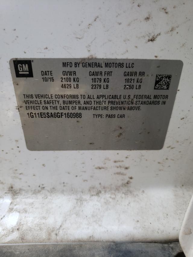 Photo 10 from auction – 2016 CHEVROLET MALIBU LIM with VIN 1G11E5SA6GF160988